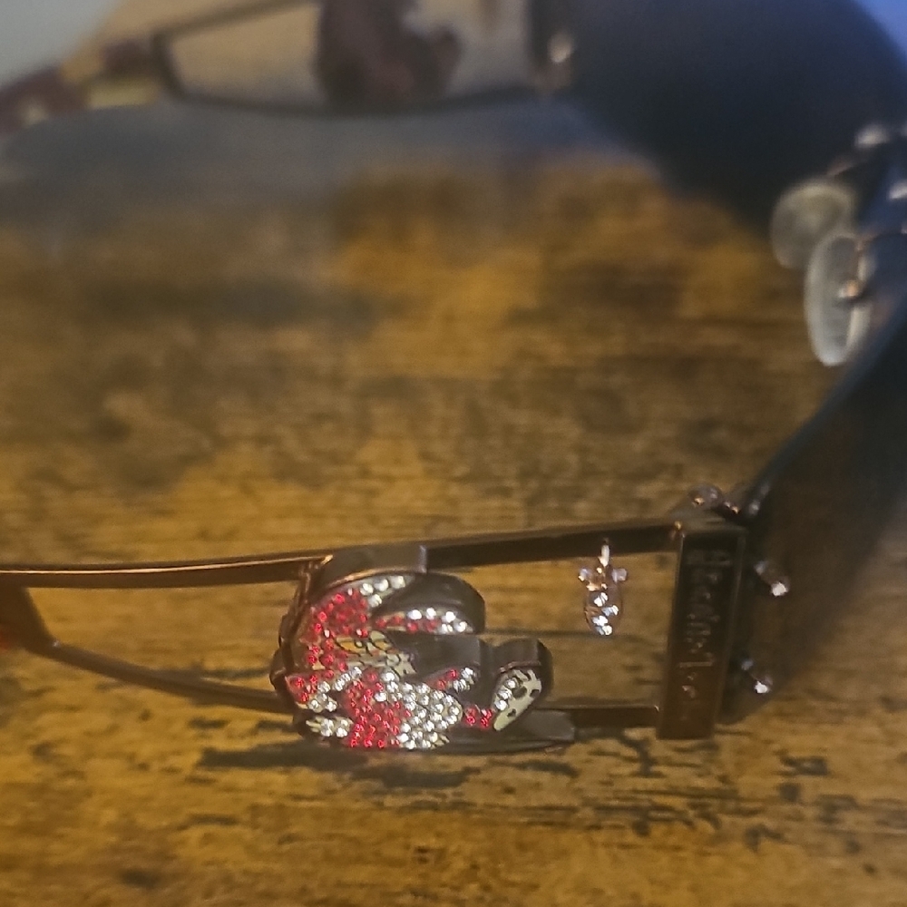 Ed Hardy Sunglasses with Black Frame and Silver Details - Picture 3 of 5